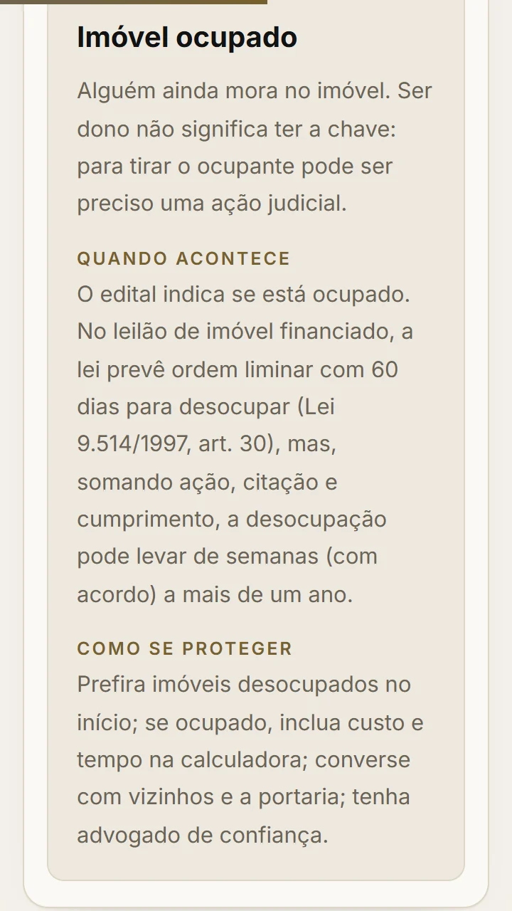 Risco Imóvel ocupado explicado no celular: quando acontece e como se proteger